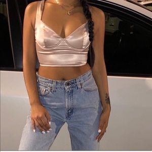 Champagne rose crop top